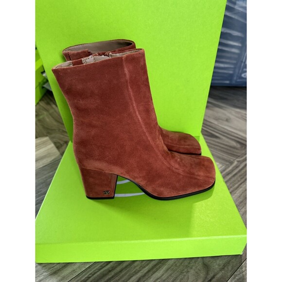 Sam Edelman Women's Mayla Booties Size 7M Rust table Suede - Picture 9 of 12